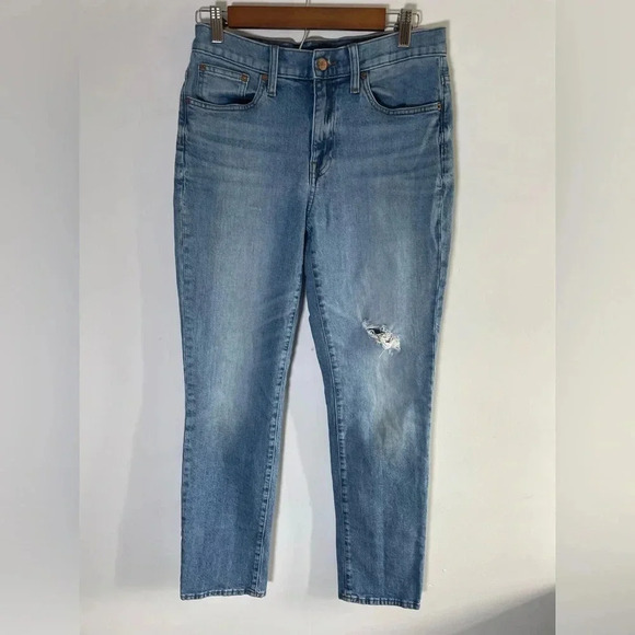 J‎ Crew Slim Broken In boyfriend Jeans Distressed Size 27 Tall GUC! 0054 - Picture 1 of 13